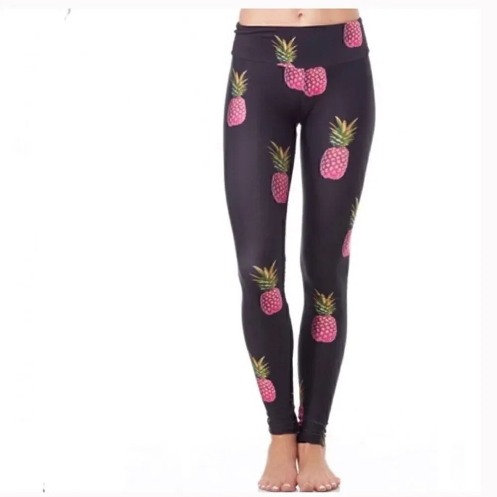Goldsheep | Pink Pineapple Print Leggings